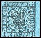 Bild von Freimarken: Je halbes Wappen von Lübeck und Hamburg zu einem Wappen vereinigt