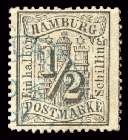 Bild von Freimarken: Wertangabe in Hamburger Wappen