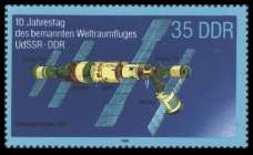 Bild von Weltraumflug  UdSSR-DDR 10. Jahrestag