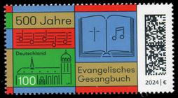 Briefmarke zu Bundesrepublik Deutschland (BRD) 500 Jahre Evangelisches Gesangbuch 100 C mehrfarbig