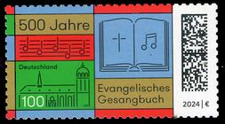 Briefmarke zu Bundesrepublik Deutschland (BRD) 500 Jahre Evangelisches Gesangbuch 100 C mehrfarbig