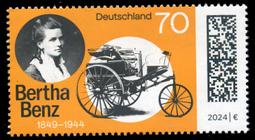 Briefmarke zu Bundesrepublik Deutschland (BRD) 175. Geburtstag von Bertha Benz 70 C mehrfarbig