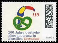 Briefmarke zu Bundesrepublik Deutschland (BRD) 200 Jahre deutsche Einwanderer in Brasilien 110 C mehrfarbig