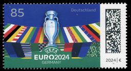Briefmarke zu Bundesrepublik Deutschland (BRD) UEFA-Fußball-Europameisterschaft in Deutschland 85 C mehrfarbig