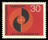 Briefmarke zu Bundesrepublik Deutschland (BRD) Ökumenisches Pfingsttreffen Augsburg 30 Pfg mehrfarbig