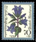 Briefmarke zu Bundesrepublik Deutschland (BRD) 25 Jahre Wohlfahrtsmarken: Blumen 70+35 Pfg mehrfarbig