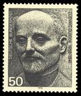 Briefmarke zu Bundesrepublik Deutschland (BRD) Deutsche Friedensnobelpreisträger 50 Pfg schwarz