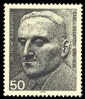 Briefmarke zu Bundesrepublik Deutschland (BRD) Deutsche Friedensnobelpreisträger 50 Pfg schwarz