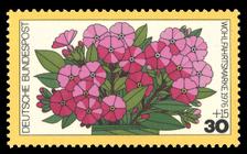 Briefmarke zu Bundesrepublik Deutschland (BRD) Wohlfahrt: Gartenblumen 30+15 Pfg mehrfarbig