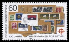 Briefmarke zu Bundesrepublik Deutschland (BRD) 100 Jahre Briefmarkenspendenaktion für Bethel 60 Pfg mehrfarbig