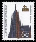 Briefmarke zu Bundesrepublik Deutschland (BRD) 750 Jahre Dom Frankfurt am Main 60 Pfg mehrfarbig