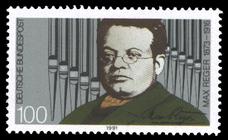 Briefmarke zu Bundesrepublik Deutschland (BRD) 75. Todestag von Max Reger 100 Pfg mehrfarbig
