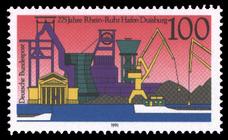Briefmarke zu Bundesrepublik Deutschland (BRD) 275 Jahre Rhein-Ruhr-Hafen Duisburg 100 Pfg mehrfarbig