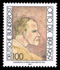 Briefmarke zu Bundesrepublik Deutschland (BRD) 100. Geburtstag von Otto Dix 100 Pfg mehrfarbig