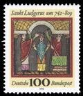 Briefmarke zu Bundesrepublik Deutschland (BRD) 1250. Geburtstag von hl. Ludgerus 100 Pfg mehrfarbig