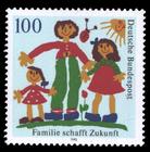 Briefmarke zu Bundesrepublik Deutschland (BRD) Familie schafft Zukunft 100 Pfg mehrfarbig
