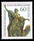 Briefmarke zu Bundesrepublik Deutschland (BRD) 300. Geburtstag von Egid Quirin Asam 60 Pfg mehrfarbig