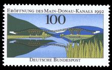 Briefmarke zu Bundesrepublik Deutschland (BRD) Eröffnung des Main-Donau-Kanals 1992 100 Pfg mehrfarbig
