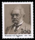 Briefmarke zu Bundesrepublik Deutschland (BRD) 100. Todestag von Werner von Siemens 100 Pfg mehrfarbig