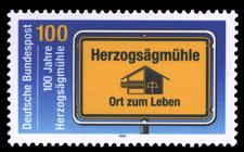 Briefmarke zu Bundesrepublik Deutschland (BRD) 100 Jahre Herzogsägmühle 100 Pfg mehrfarbig
