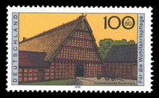 Briefmarke zu Bundesrepublik Deutschland (BRD) Wohlfahrt: Bauernhäuser in Deutschland 100+50 Pfg mehrfarbig