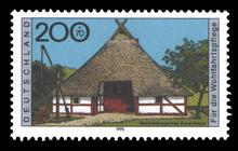 Briefmarke zu Bundesrepublik Deutschland (BRD) Wohlfahrt: Bauernhäuser in Deutschland 200+70 Pfg mehrfarbig
