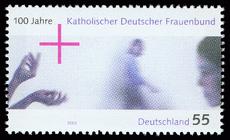 Briefmarke zu Bundesrepublik Deutschland (BRD) 100 Jahre Katholischer Deutscher Frauenbund 55 C mehrfarbig