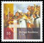 Briefmarke zu Bundesrepublik Deutschland (BRD) 1250. Todestag des Heiligen Bonifatius 55 C mehrfarbig