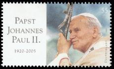 Briefmarke zu Bundesrepublik Deutschland (BRD) Papst Johannes Paul II. 55 C mehrfarbig
