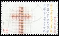 Briefmarke zu Bundesrepublik Deutschland (BRD) Weltjugendtag: Köln 55 C mehrfarbig