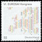 Briefmarke zu Bundesrepublik Deutschland (BRD) Kongreß der europäischen Obersten Rechnungskontrollbehörden 55 C mehrfarbig