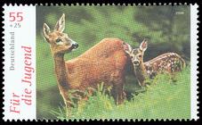 Briefmarke zu Bundesrepublik Deutschland (BRD) Jugend: Heimische Tiere 55+25 C mehrfarbig