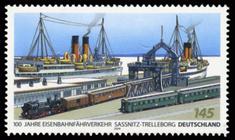 Briefmarke zu Bundesrepublik Deutschland (BRD) 100 Jahre Eisenbahn-fährverkehr 145 C mehrfarbig