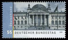 Briefmarke zu Bundesrepublik Deutschland (BRD) Deutscher Bundestag und Bundesrat 55 C mehrfarbig