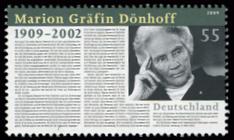 Briefmarke zu Bundesrepublik Deutschland (BRD) 100. Geburtstag von Marion Gräfin Dönhoff 55 C mehrfarbig