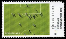 Briefmarke zu Bundesrepublik Deutschland (BRD) Sporthilfe: Fußball-Europameisterschaft in Polen und der Ukraine 55+25 C mehrfarbig