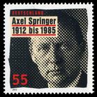 Briefmarke zu Bundesrepublik Deutschland (BRD) 100. Geburtstag von Axel Springer 55 C mehrfarbig