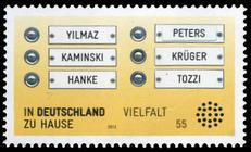 Briefmarke zu Bundesrepublik Deutschland (BRD) In Deutschland zu Hause 55 C mehrfarbig