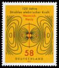 Briefmarke zu Bundesrepublik Deutschland (BRD) 125. Jahrestag der Veröffentlichung  der Abhandlung "Über Strahlen elektrischer Kraft" von H. Hertz 58 C mehrfarbig