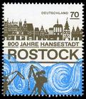 Briefmarke zu Bundesrepublik Deutschland (BRD) 800 Jahre Hansestadt Rostock 70 C mehrfarbig