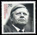 Briefmarke zu Bundesrepublik Deutschland (BRD) 100. Geburtstag von Helmit Schmidt 70 C mehrfarbig