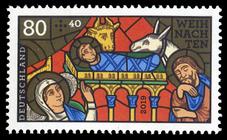 Briefmarke zu Bundesrepublik Deutschland (BRD) Weihnachten 80+40 C mehrfarbig