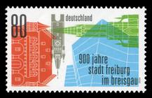 Briefmarke zu Bundesrepublik Deutschland (BRD) 900 Jahre Stadt Freiburg in Breisgau 80 C mehrfarbig