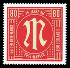 Briefmarke zu Bundesrepublik Deutschland (BRD) 75 Jahre AM Post-Marken 80 C mehrfarbig