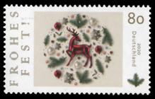 Briefmarke zu Bundesrepublik Deutschland (BRD) Frohes Fest 80 C mehrfarbig