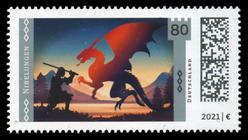 Briefmarke zu Bundesrepublik Deutschland (BRD) Sagenhaftes Deutschland 80 C mehrfarbig