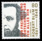 Briefmarke zu Bundesrepublik Deutschland (BRD) Aufrechte Demokraten - Robert Blum 80 C mehrfarbig