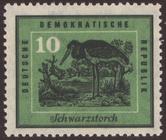 Briefmarke zu Deutsche Demokratische Republik (DDR) Heimische Vögel 10 Pfg mattgrün/schwarz