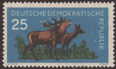Briefmarke zu Deutsche Demokratische Republik (DDR) Waldtiere 25 Pfg mehrfarbig