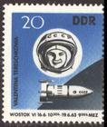 Briefmarke zu Deutsche Demokratische Republik (DDR) Gruppenflug der Raumschiffe Wostok 5 und Wostok 6 20 Pfg mehrfarbig